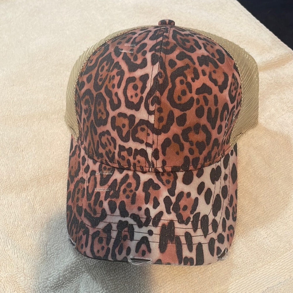 Animal print trucker hat